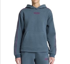 PUMA Womens 2PC Fleece Hoodie  Jogger Set, NWT Logo, Blue S Soft, Midweight