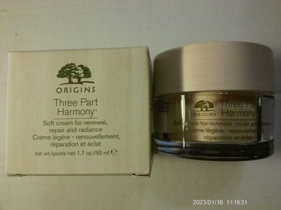 ORIGINS THREE PART HARMONY SOFT CREAM FOR RENEWAL REPAIR & RADIANCE 1.7oz 50ml