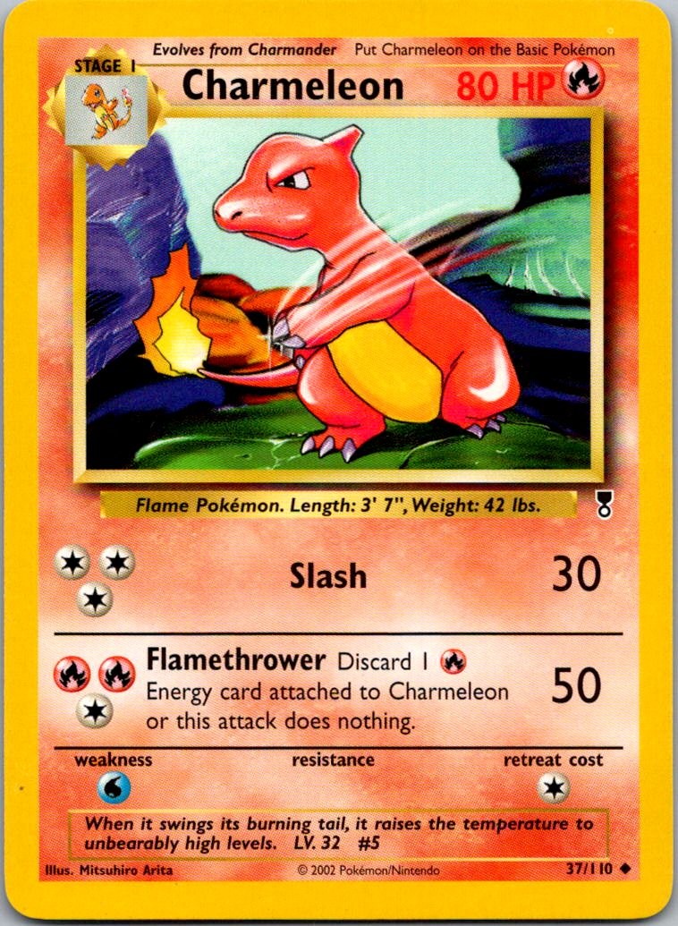 Charmeleon 37/110 Uncommon Legendary Collection Pokemon Near Mint