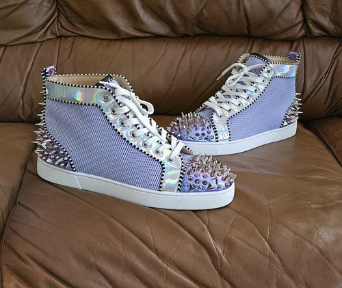 New Men's Christian Louboutin Louis Orlato Pik Mesh Spikes Size 8.5 US - Picture 11 of 17