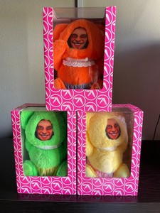 Aphex Twin Donkey Rhubarb Plush Bear Complete Set of 3 (Mint in box RARE)