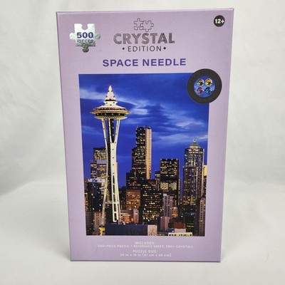 Hinkler Play Crystal Edition Space Needle 500 Piece Puzzle Gems New Sealed