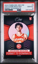 2024 Panini One & One Permit To Dominate Zaccharie Risacher Rookie PSA 10 Pop2 