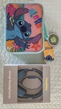 heyday  Wired On-Ear Headphones Blue bundled with Stitch Aloha lunch box NEW NWT