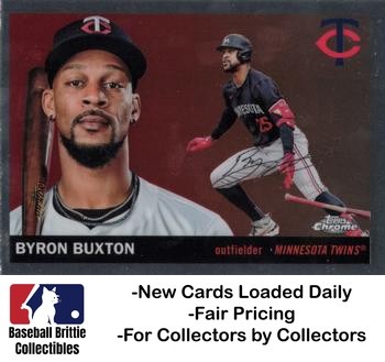 2025 Topps Chrome Platinum Byron Buxton [Green Vibrations Refractor] #43 card
