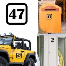 Sticker Vinyl Number 47 Version v1sq