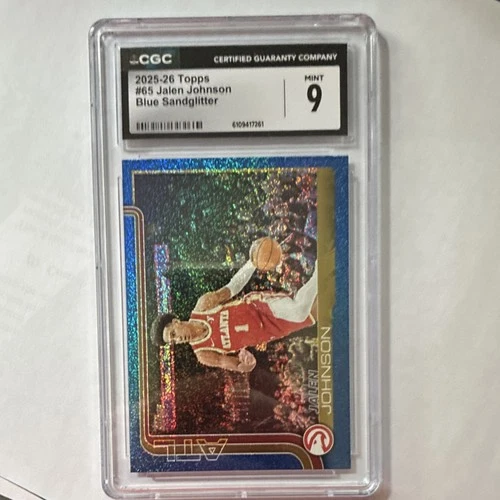 2025 Topps Basketball Blue Sandglitter Jalen Johnson #65