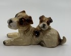 Vintage Fox Terrier Dog With Puppy Figurine