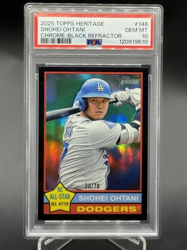 Shohei Ohtani [Black Chrome Variation] #148 2025 Topps Heritage card