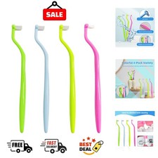 4-Pack End Tuft Toothbrushes, Orthodontic Toothbrush with Small Head, Ultra Soft