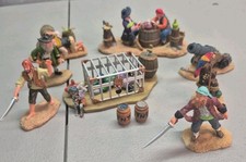 LEMAX Spooky Town Pirate Village Lot Buccaneer Poker Cruel Unusual Accessories