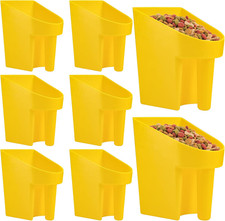 8 Pack Plastic Enclosed Feed Scoop, 2 Quart Heavy Duty Bird Seed Scooper With...