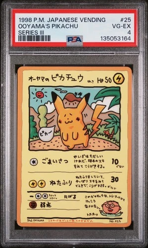 Ooyama's Pikachu Series Iii Pokemon Japanese Vending 25 PSA 4