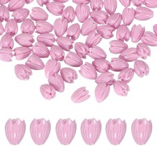 50 Pcs 11x8mm Beads Coral Flower for DIY Crafts, Light Purple