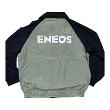 Retro Showa JDM ENEOS Oil Gas Station Staff Uniform Jacket Gray Japan M Size