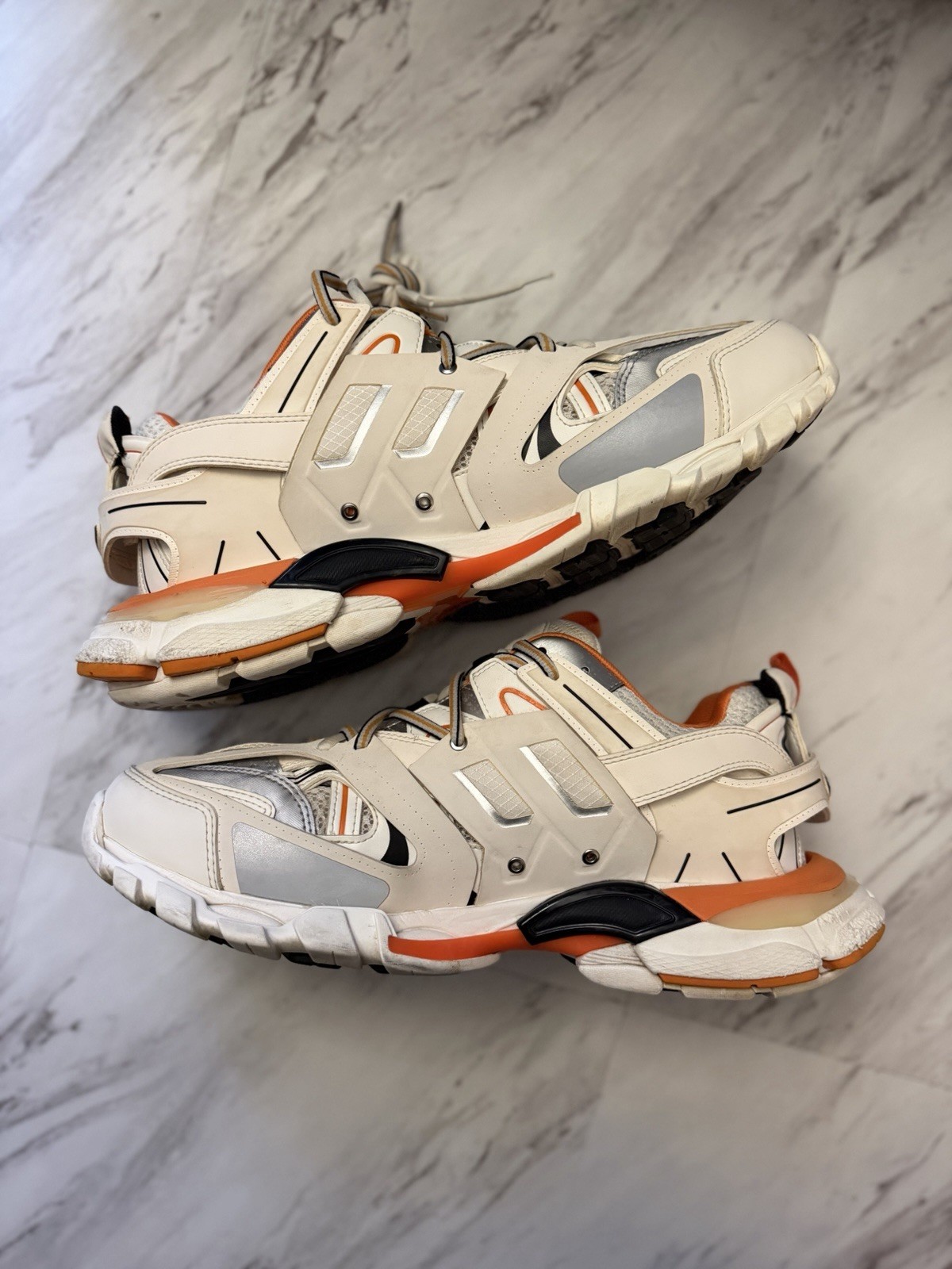 Size 44 - Balenciaga Track White Orange - Preowned No Box thumbnail 5