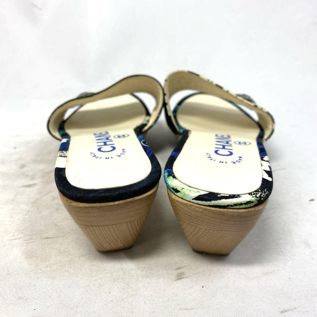 Chanel Mules Sandals Multicolor With Coco Mark Size 34 US About4 For Women thumbnail 5