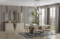 Luxus Essgruppe Esszimmer Esstisch Garnitur StüHle Essecke Beige 6Tlg