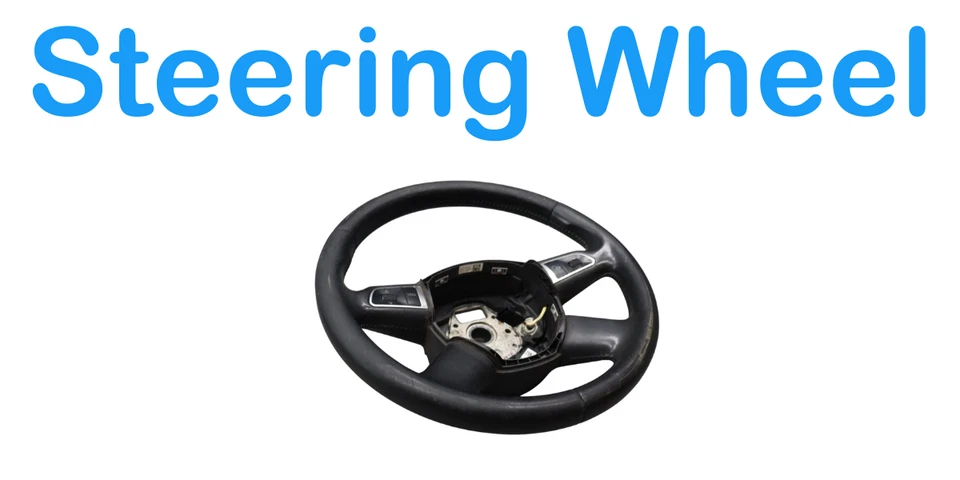 07-12 Volante de cuero Audi A4 Quattro con interruptores de control OEM Foto 3 de 4