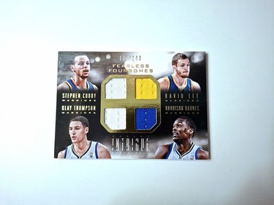 2013-14 Panini Intrigue QUAD JERSEY Stephen Curry Klay Thompson  #d/149 