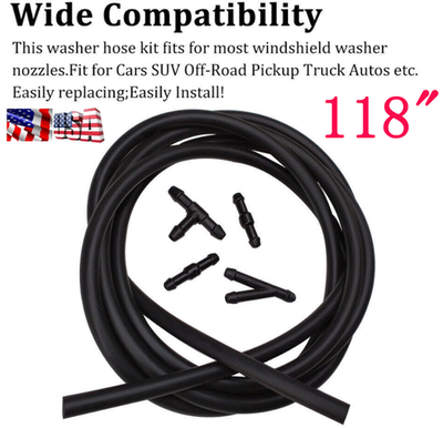 #ad 3M Windshield Wiper Hose Washer Nozzle Spray Pump Tube Headlight Pipe @ $7.16