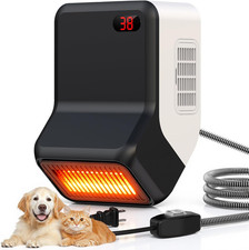 Dog House Heater w/Thermostat, 600/300W Pet Warmer with Safe Overheat Protection