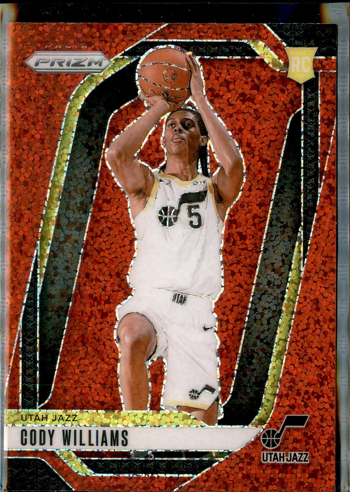 2024-25 Panini Prizm #232 Cody Williams Prizm Red Sparkle