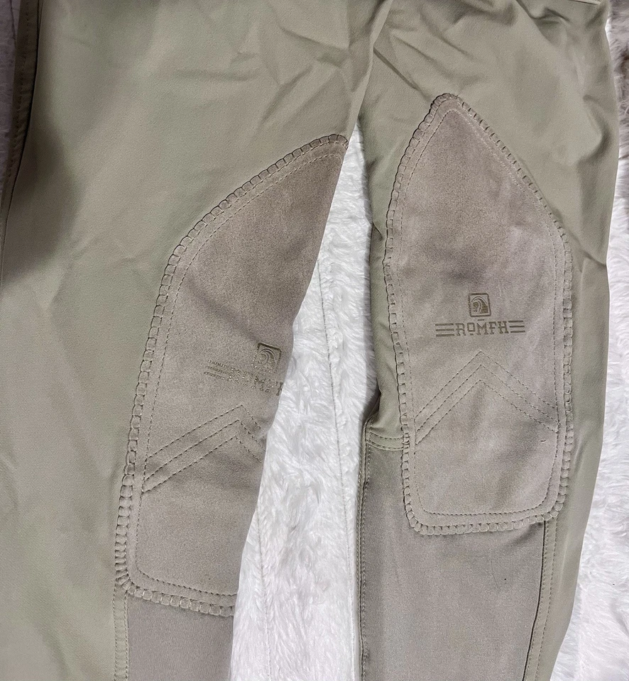 Pantalones de montar a caballo con parche en la rodilla Romfh tostado talla 26R para mujer Foto 3 de 3