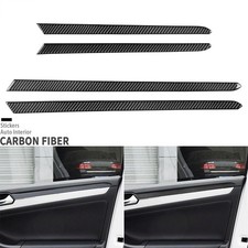 Cubierta de panel de puerta interior de fibra de carbono real 4 piezas para VW Jetta MK6 2011-2018