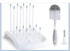 Munchkin Bottle Cleaning Set Drying Rack  Bottle Brush Gray/White Model 21232