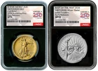 Pre - 2026 W Saint-Gaudens Gold Coin &Silver Medal Set NGC SP70 ER W/OGP #2830B