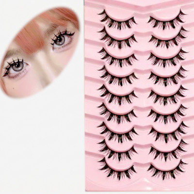 9-Pairs 3D Comic Style Faux Mink Strip Lashes