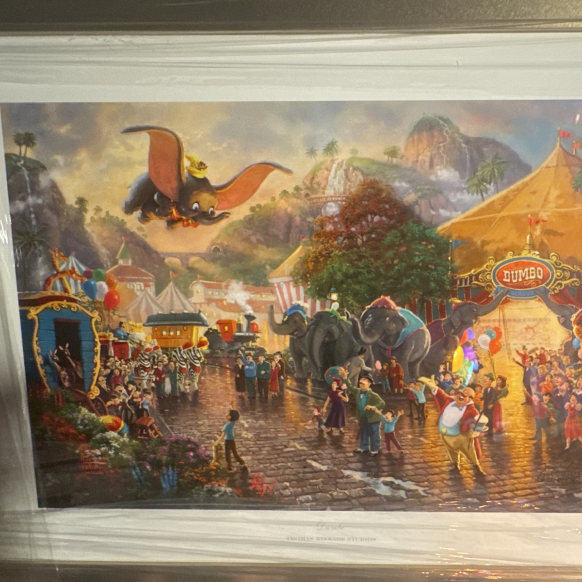 Thomas Kinkade Studios Limited Edition Disney Dumbo Framed Art