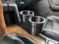 BMW e34, e32 Dual Cup Holder 3D Printed PETG Material High Resist Front Storage