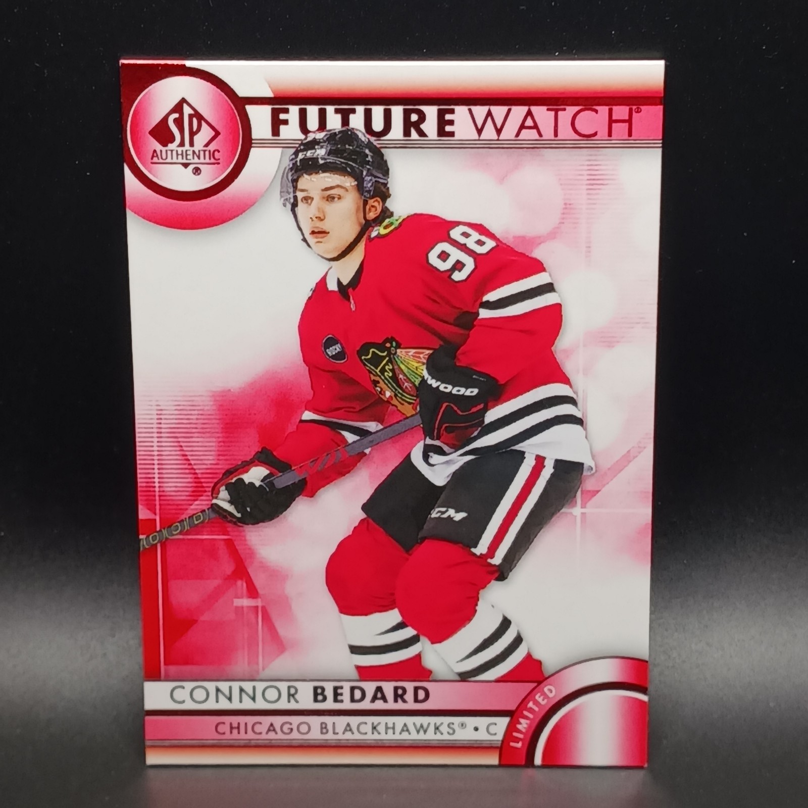 Connor Bedard 2023-24 SP Authentic Future Watch Red Limited Rookie #110