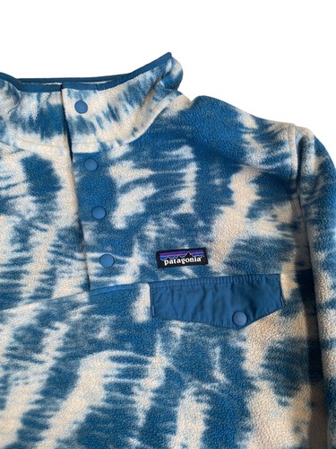 Patagonia Snap-T Fleece Womens Size Medium Blue Tie-Dye Snap Button Outerwear - Bild 3 von 9