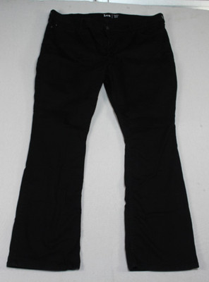 Lee Women Black Pants Mid Rise Bootcut Regular Fit Size 40X31