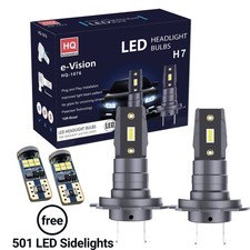 HQ Automotive e-Vision H7 Headlight LED Bulbs for AUDI RS4 Convertible 2006?2008
