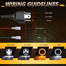 1 PCS 7 Inch LED Headlight Waterproof Round Headlamp With High Low Beam LJSE