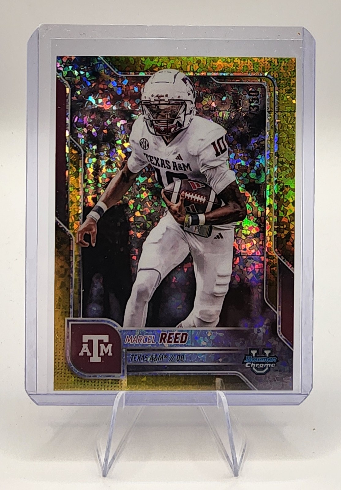 2025 Bowman Chrome U Yellow Mini-Diamond Refractor Marcel Reed #133 5/350