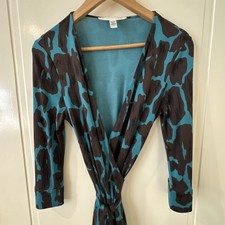 DVF Diane von Furstenberg Vintage Silk Wrap Dress Size US 10