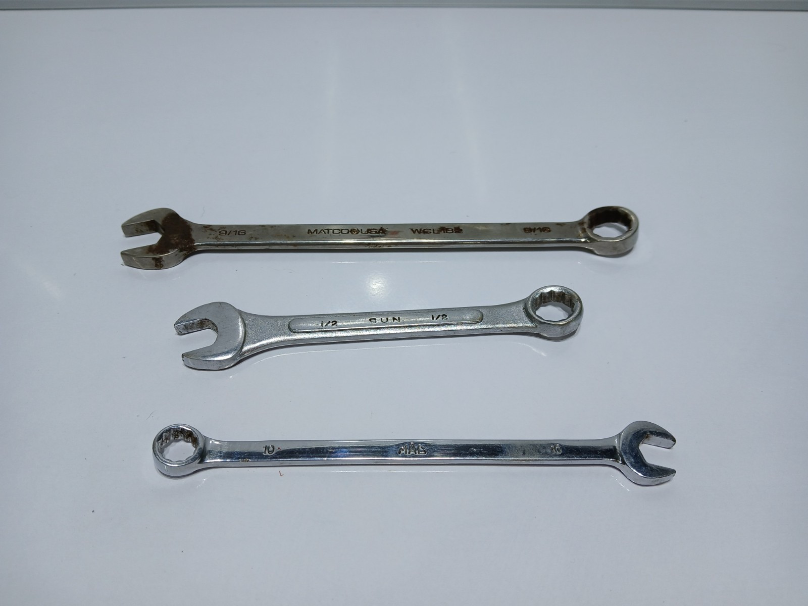 Lot of 3 Assorted Wrenches from Sun, Matco, and Mac for Professional Toolkits