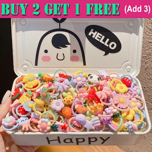 Koreanisches Kinder Haarband Baby Prinzessin Haargummi Set Cartoon süß Gummiband Größe - Bild 1 von 13