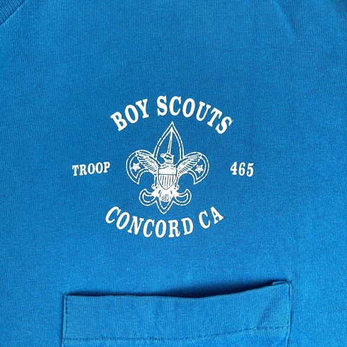 Vintage Boys Scouts of America T-Shirt Adult Medium Blue California BOSA USA 90s - 第 3/12 張圖片