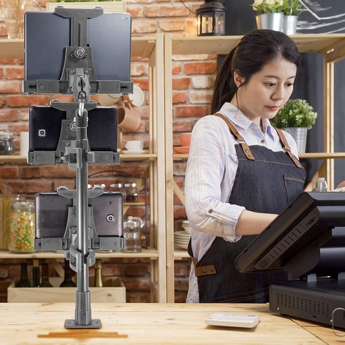 iBOLT Dock'n Lock POS Locking Drill Base Mount w/ 3 Tablet Holders - Picture 7 of 8
