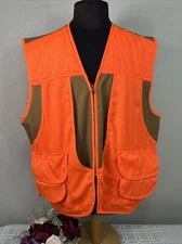 River Run Hunting Vest Large Orange Padded Shoulders Pockets Unisex Size US XL