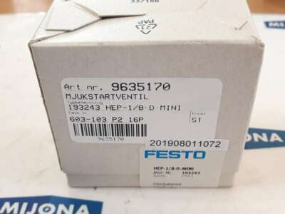FESTO 193243 HEP 1/8 D MINI E843 Einschaltventil on/off valve