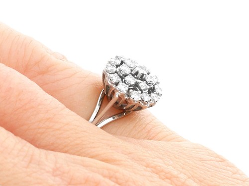 Vintage 0.60 ct Diamond Engagement Ring Size M - Circa 1970 - Picture 8 of 9