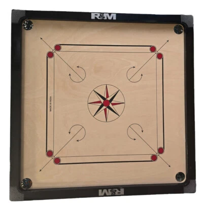 MY STORE Carrom Board Set Carrom brett Spiel 84 x 84 cm Full Size Steine Striker Pulver