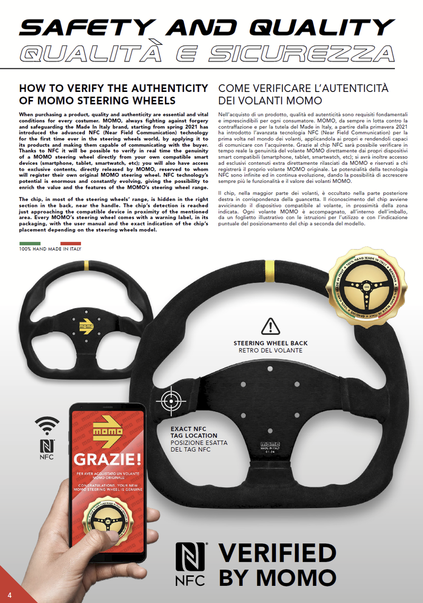 もも Genuine New MOMO ITALY STEERING MOD. 78 LEATHER Black 350 mm